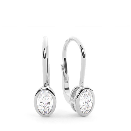 Oval Diamond Earrings