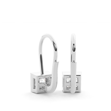 Lünettenbesetzte Solitär-Ohrringe