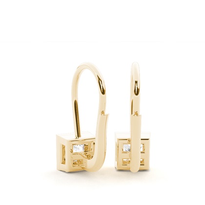 Lünettenbesetzte Solitär-Ohrringe