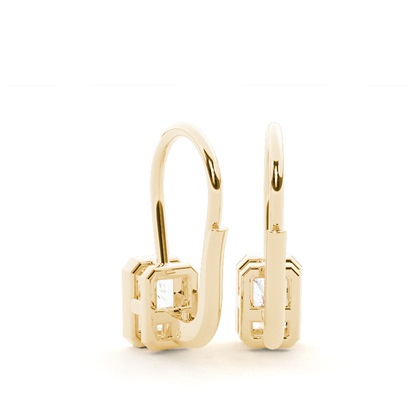 Lünettenbesetzte Solitär-Ohrringe