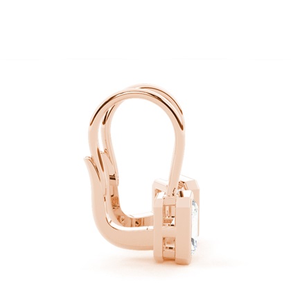 Lünettenbesetzte Solitär-Ohrringe