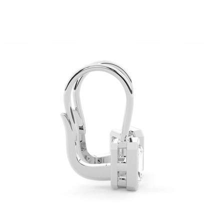 Lünettenbesetzte Solitär-Ohrringe