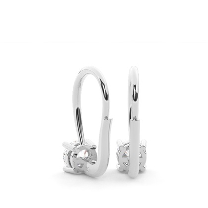 Leverback Solitaire Earrings