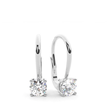 Leverback Solitaire Earrings