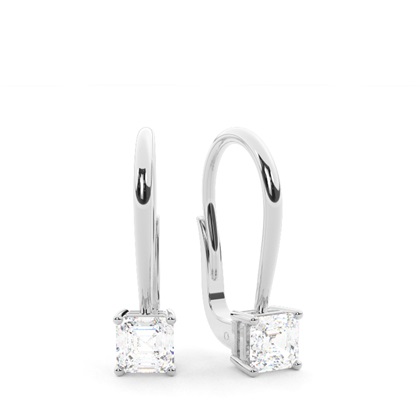 Asscher Cut Diamond Earring