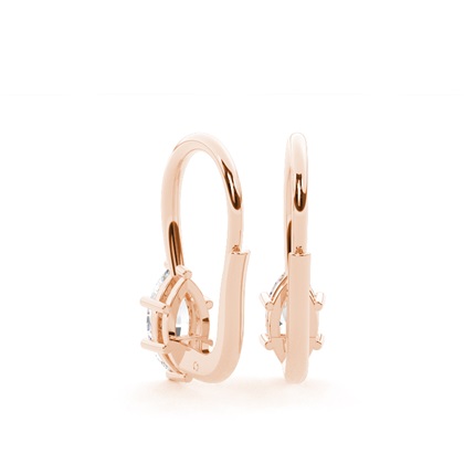 Solitär-Ohrringe mit Hebelverschluss