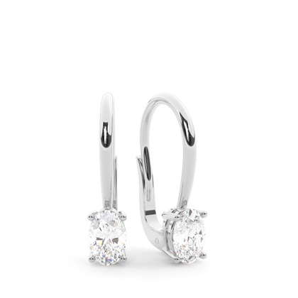 Oval Diamond Earrings