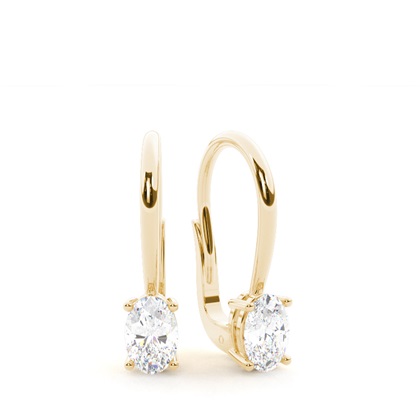 Oval Diamond Earrings