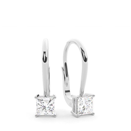 Princess Cut Diamond Earrings 