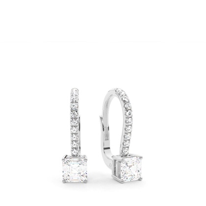 Asscher Cut Diamond Earring