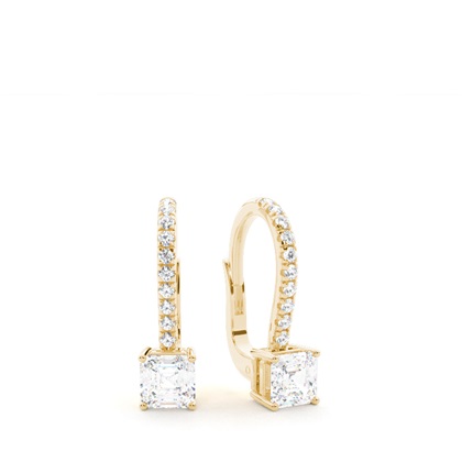 Yellow Gold Diamond Earrings