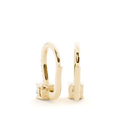 Diamantbesetzte Leverback Solitaire Ohrringe