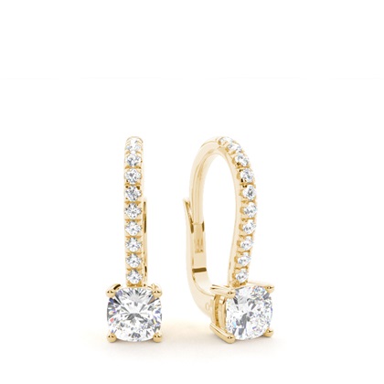 Cushion Cut Diamond Earrings