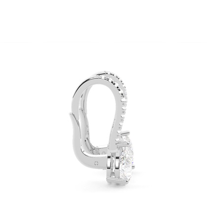 Diamantbesetzte Leverback Solitaire Ohrringe