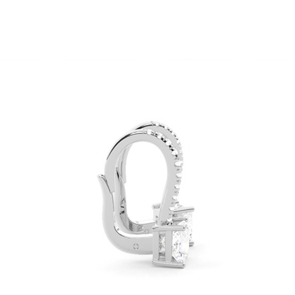 Diamantbesetzte Leverback Solitaire Ohrringe