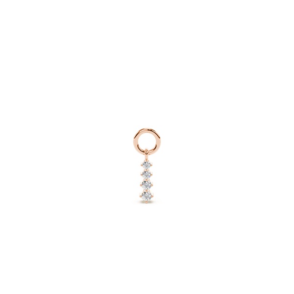 Diamond Linear Hoop Earring Charm
