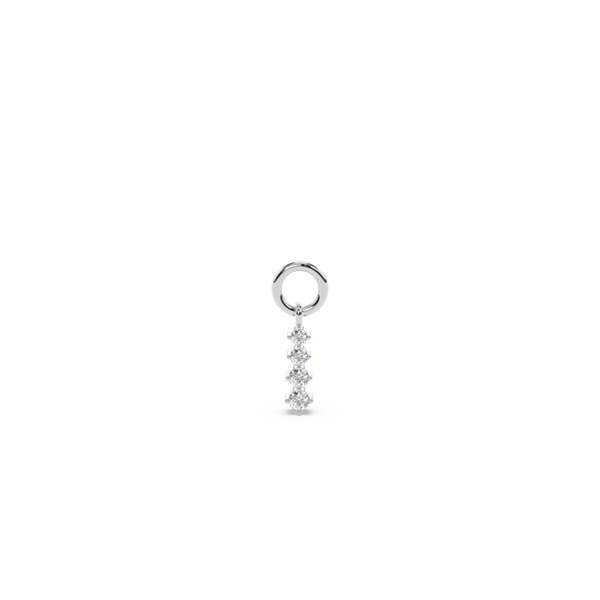 Diamond Linear Hoop Earring Charm