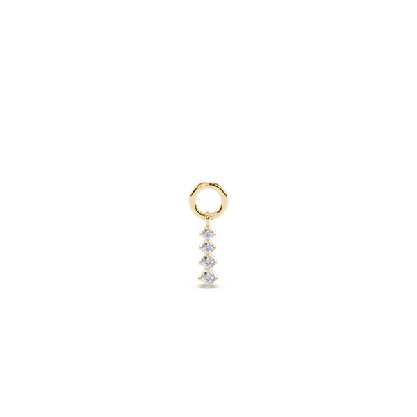 Diamond Linear Hoop Earring Charm