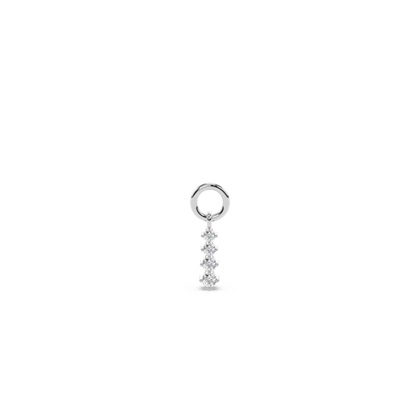 Diamond Linear Hoop Earring Charm