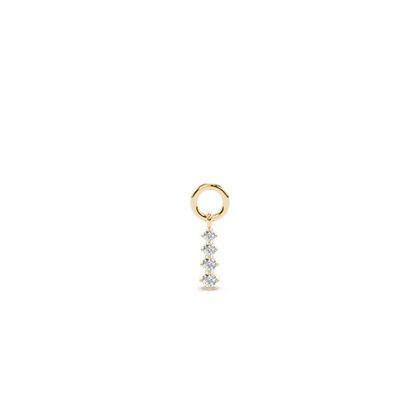 Yellow Gold Earring charms Diamond Earrings