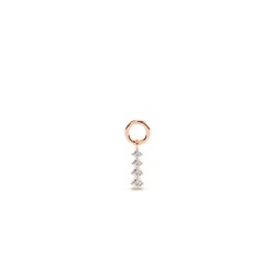 Diamond Linear Hoop Earring Charm