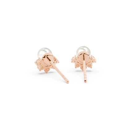 Rose Gold Diamond Earrings