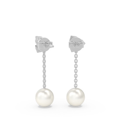 Florale Süßwasserperlen Ohrhänger