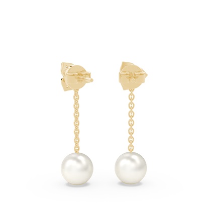 Florale Süßwasserperlen Ohrhänger