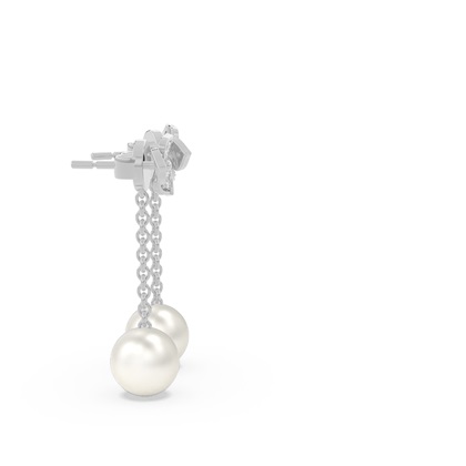 Florale Süßwasserperlen Ohrhänger