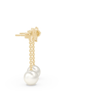 Florale Süßwasserperlen Ohrhänger