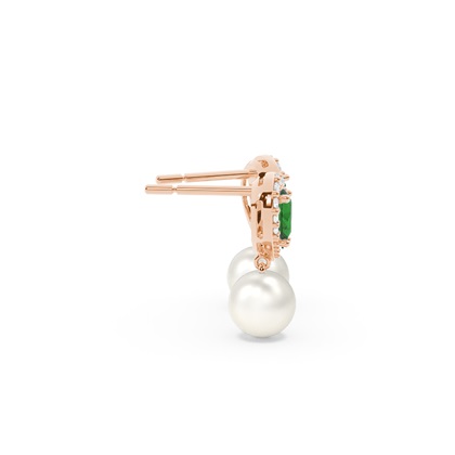 Süßwasserperlen Halo Ohrringe Mit Blauem Saphir In Tropfenform