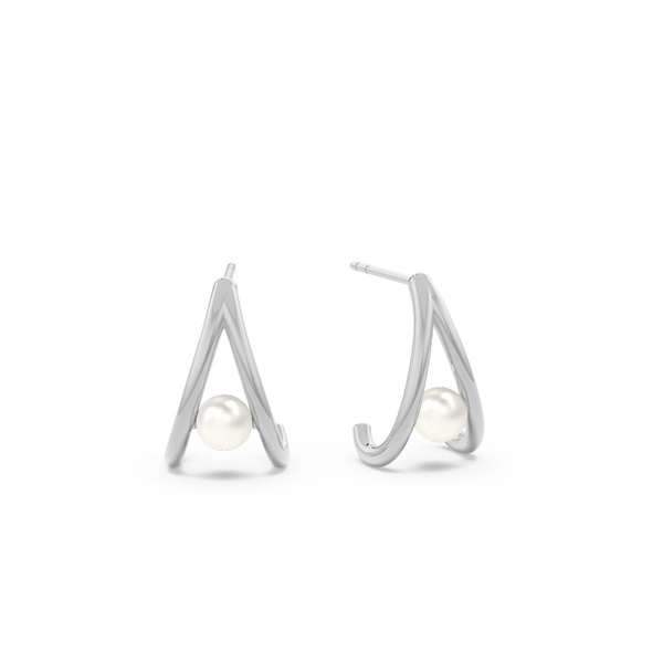 Freshwater Pearl Split Stud Earrings