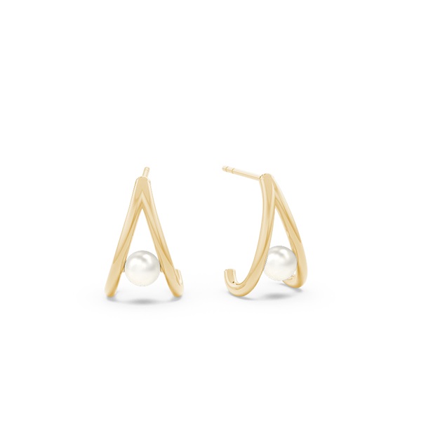 Freshwater Pearl Split Stud Earrings