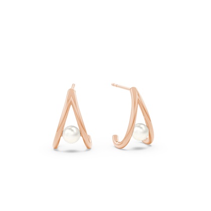 Freshwater Pearl Split Stud Earrings