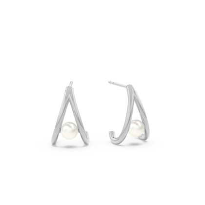Freshwater Pearl Split Stud Earrings