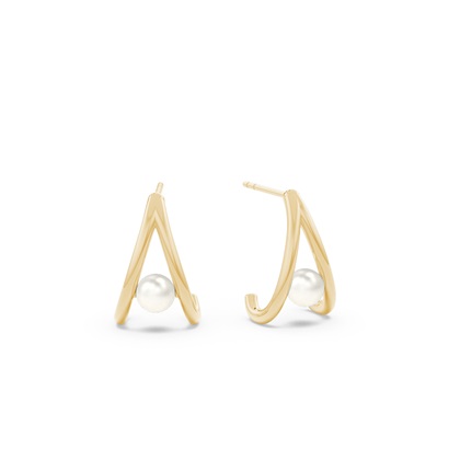 Freshwater Pearl Split Stud Earrings