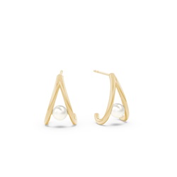 Freshwater Pearl Split Stud Earrings