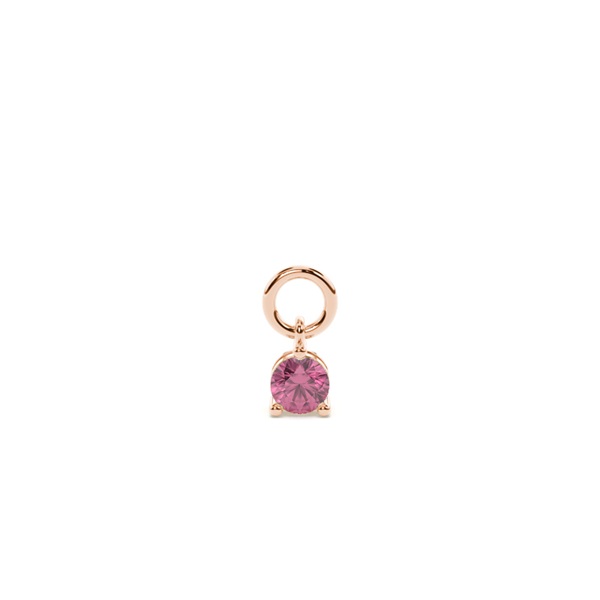 Tourmaline Prong Set Hoop Earring Charm