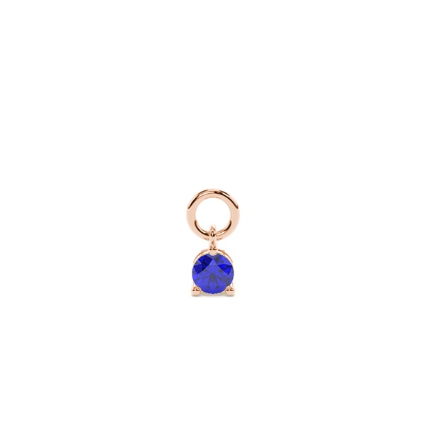 Tanzanite Prong Set Hoop Earring Charm