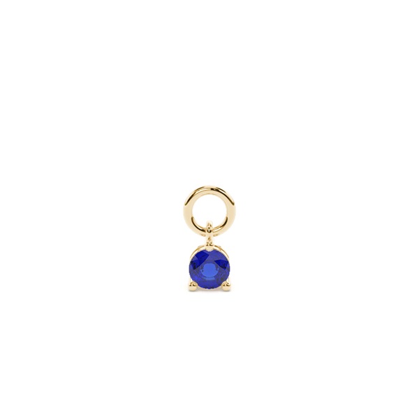 Sapphire Prong Set Hoop Earring Charm