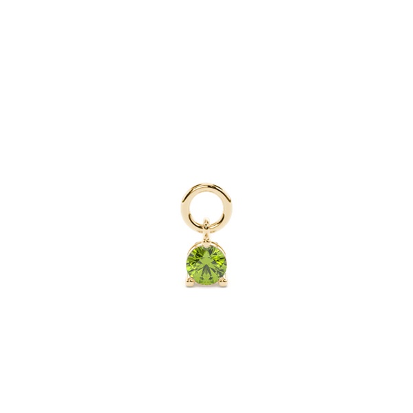 Peridot Prong Set Hoop Earring Charm
