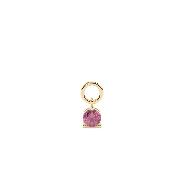 Tourmaline Prong Set Hoop Earring Charm