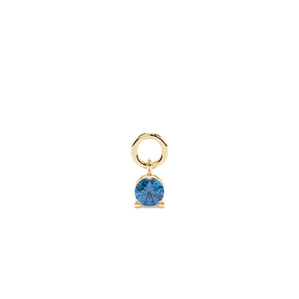 Topaz Prong Set Hoop Earring Charm