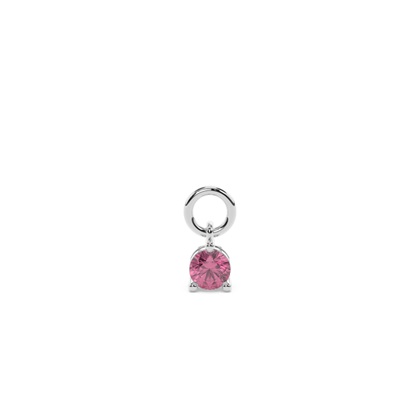 Tourmaline Prong Set Hoop Earring Charm