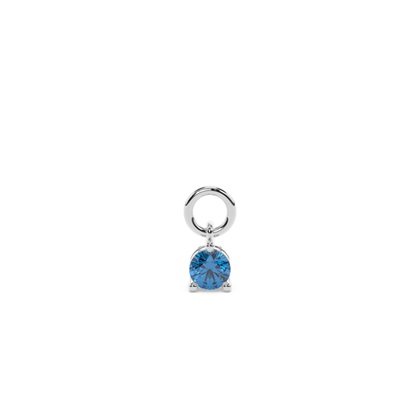 Topaz Prong Set Hoop Earring Charm