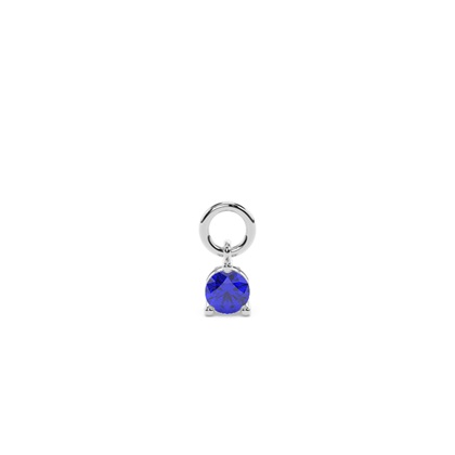 Tanzanite Prong Set Hoop Earring Charm