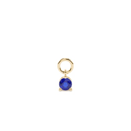 Sapphire Prong Set Hoop Earring Charm