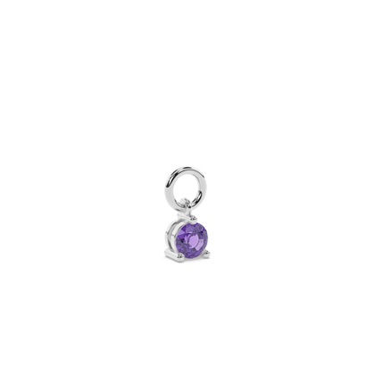 Amethyst Creolen Ohrring Anhänger in Krappenfassung