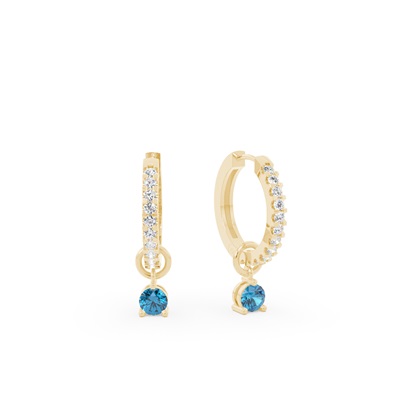 Yellow Gold Gemstone Rings & Diamond Earrings
