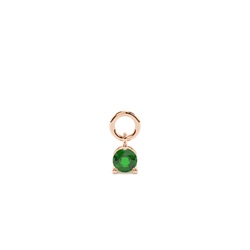Emerald Prong Set Hoop Earrings Charm